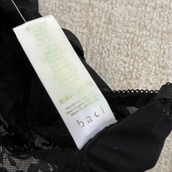 Chic Black Lace Underwire Bra - Picture 6 of 6